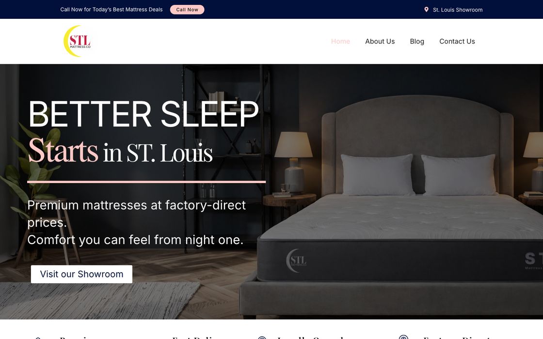 STL Mattress Co website by Newdeez